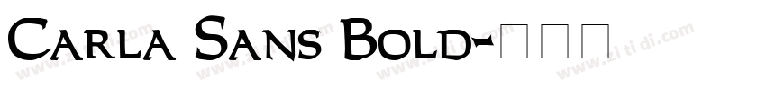 Carla Sans Bold字体转换